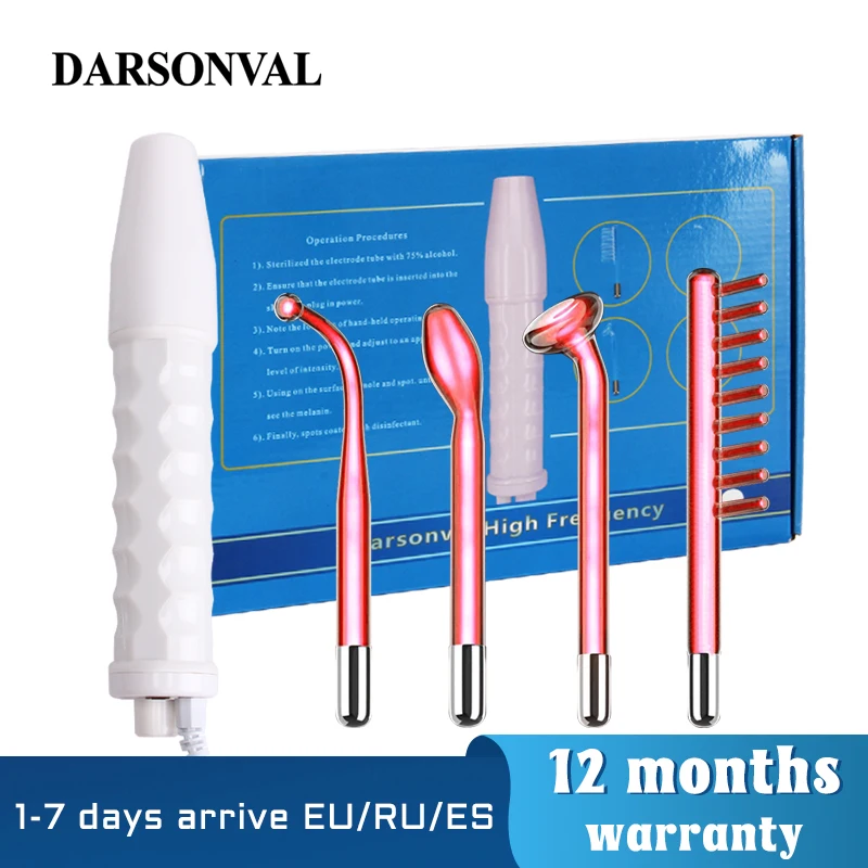 DARSONVAL Apparatus High Frequency Facial Machine Remove Wrinkles Acne Tool Skin Beauty Spa Electrotherapy Wand Glass D'arsonval 1