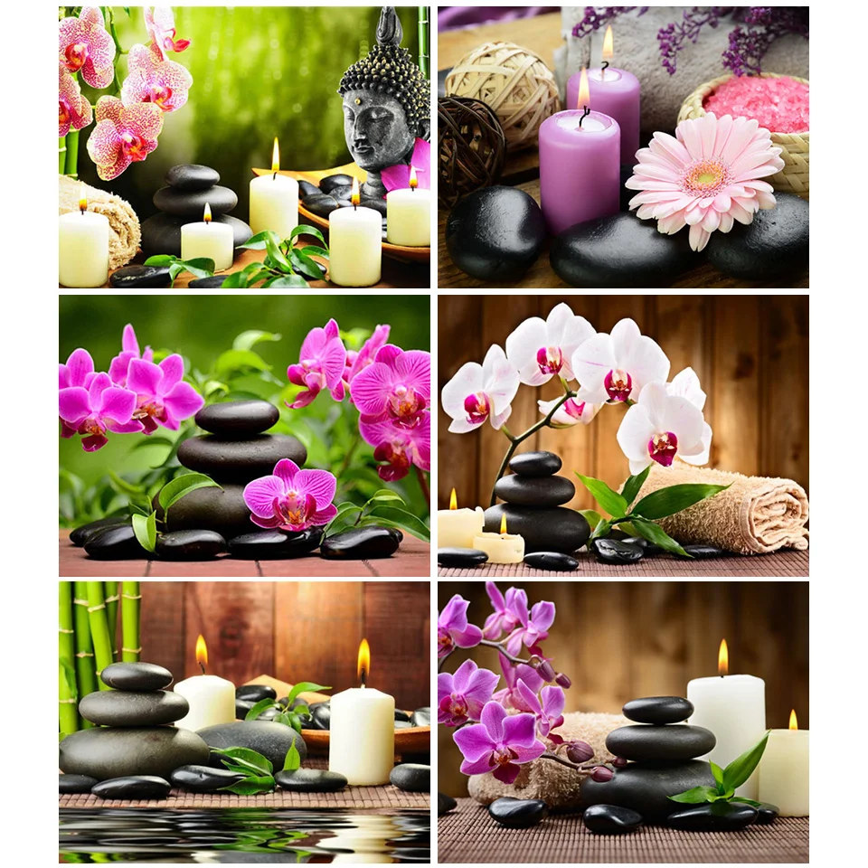 Алмазная вышивка Орхидея камень квадратная Картинка из страз комплекты 5D