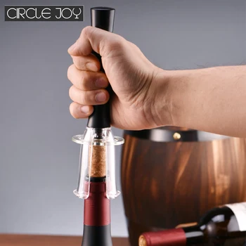 

Circle Joy Creative Stainless Steel Air Pump Wine Bottle Opener Corkscrew Cork Remover Kitchen Opening Tools Bar Accessories