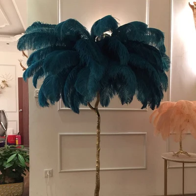 Floor blue color Современный роскошный напольный светильник в скандинавском стиле с изображением ветвей дерева и перьев, высококачественный напольный светильник, торшеры для гостиной, Прямая поставка - Цвет абажура: Floor blue color