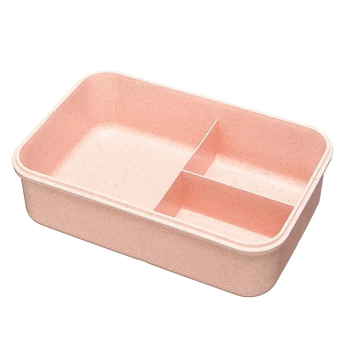 Lunch Box With Fork Spoon Dinnerware Food Storage Wheat Straw Microwave Container School Office Portable Bento Box Phone Holder