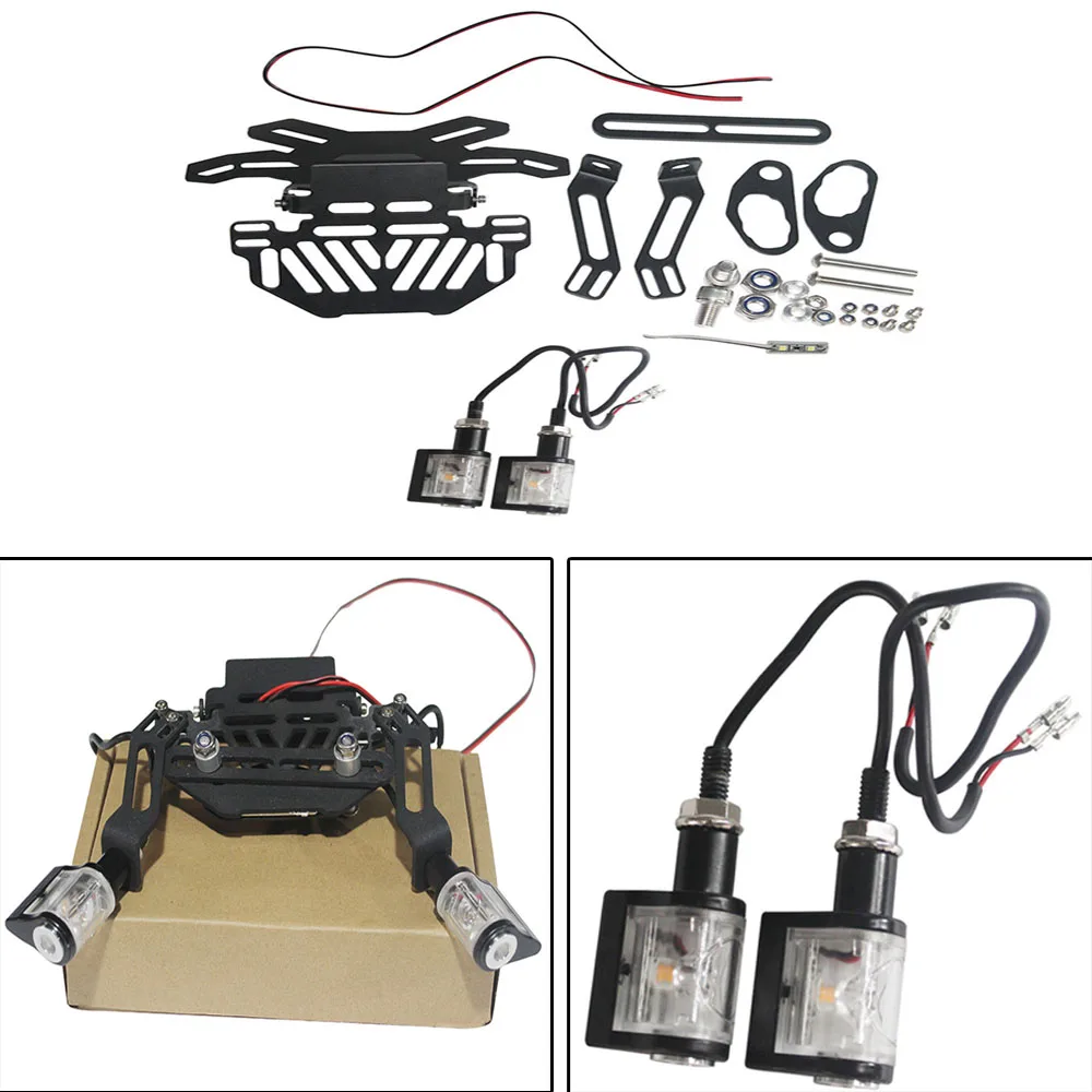

Motorcycle with LED Light Adjustable license plate frame Holder For Honda CB599 CB600 HORNET 1998-2006 2000 2000 2001 2002 2003