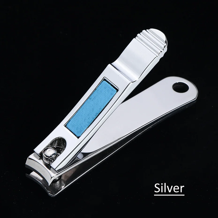 Silver Профессиональные ножницы для ногтей из нержавеющей стали, машинка для стрижки ногтей, ножницы для ногтей, инструмент для маникюра и педикюра SAA05B - Цвет: Silver