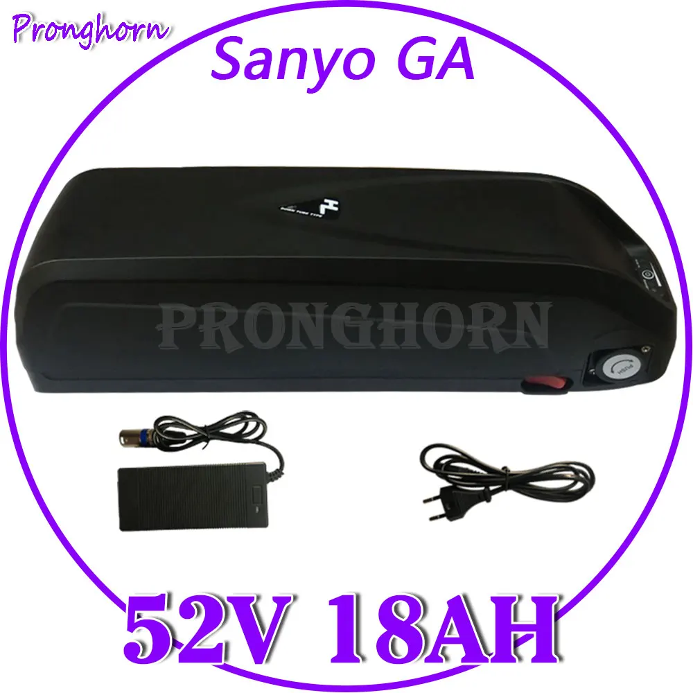 52V батарея 52V 10Ah 14Ah 18AH электрическая батарея велосипеда использовать Sanyo GA ячейка литий-ионный аккумулятор для 48 V/52 V 500W 750W 1000W мотор