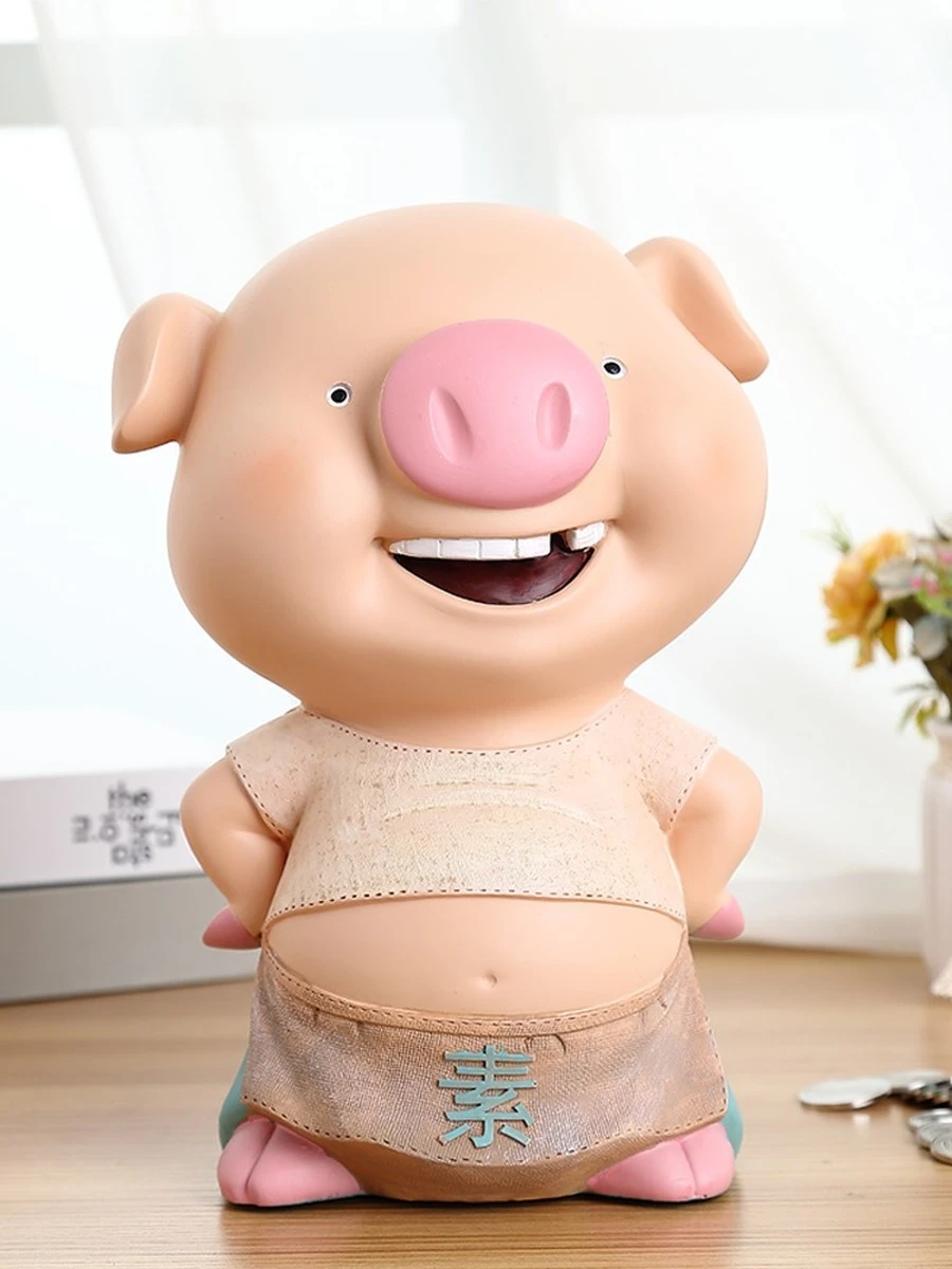 plastic pig money box