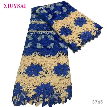

Latest Guipure Lace Cord Lace Embroiderey French African Cord Lace Fabric High Quality Nigeria Lace Fabric For Wedding S745