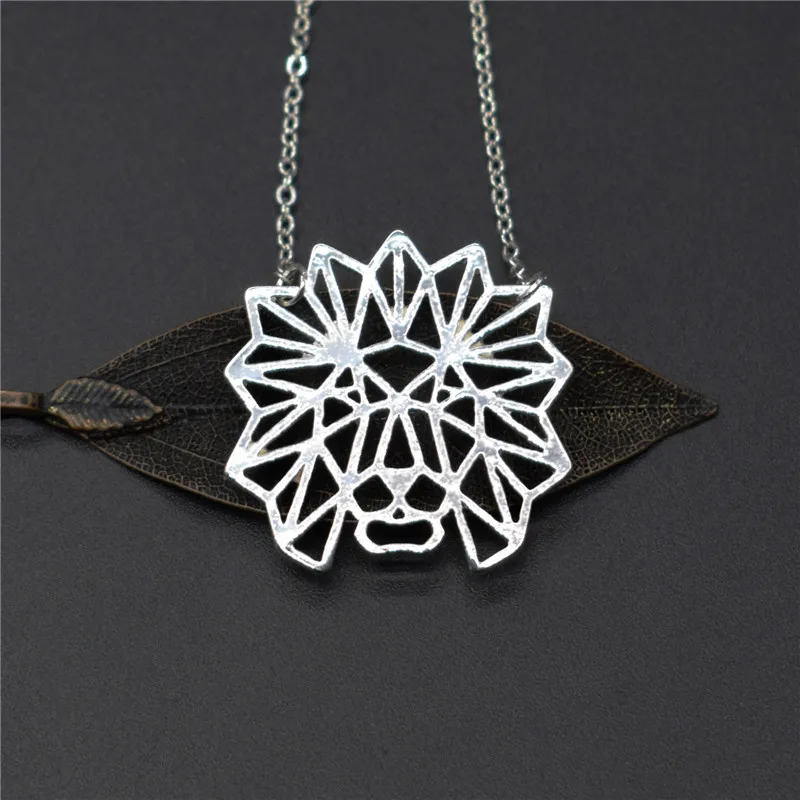 Elfin-Trendy-Origami-Lion-Head-Necklaces-Gold-Color-Silver-Color-Lion-Geometric-Jewellery-Pendant-Necklaces-Women