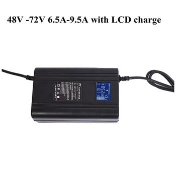 

LCD Lithium Lifepo4 Lead Acid Battery Charger for Electric Car Ebike Automatic Power 48v 60v 72v 6.5A 9.5A Power LCD Charger