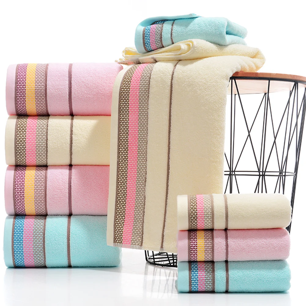 

Towel Set 100% Cotton Soft Absorbent 35x75cm Luxury Hand Towel Face Washcloth Towels