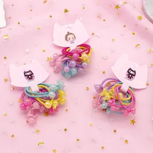 Детская лента для волос в Корейском стиле с узелком, очень эластичная лента для волос ярких цветов для девочек, повязка для волос в Корейском стиле