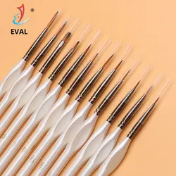 12 Pcs Miniature Paint Brushes Triangle Handle Nylon Hook Line Pen Art Liner Drawing Detail Brush for Acrylic Watercolor