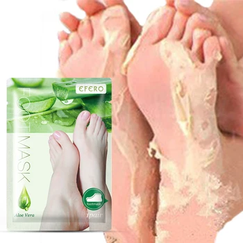 Aloe Vera Foot Mask Peeling for Legs Feet Mask Exfoliating Socks Scrub for Pedicure Anti Crack Heel Remove Skin Foot Patch 1
