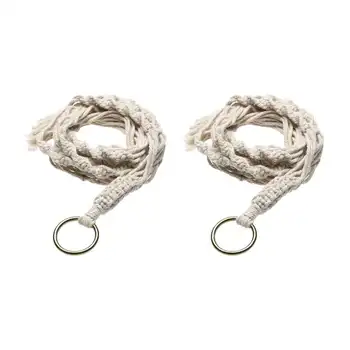 

2PC Flower Net Bag Gardening Green Plant Creative Cotton Rope Flower Hanging Basket Wall Hanging Planter Plant Holder Basket