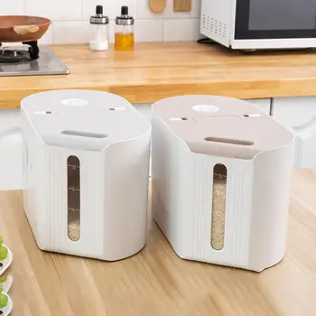 

Kitchen Metering Rice Storage Box Moisture-proof Home Food Flour Barrel Bucket Хранение на кухне