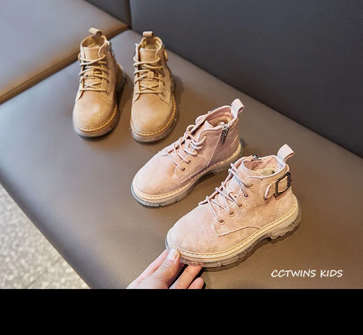 CCTWINS/детская обувь; коллекция года; зимняя детская обувь из натуральной кожи; брендовые Ботинки martin для маленьких мальчиков; теплые короткие ботинки для девочек; MB135