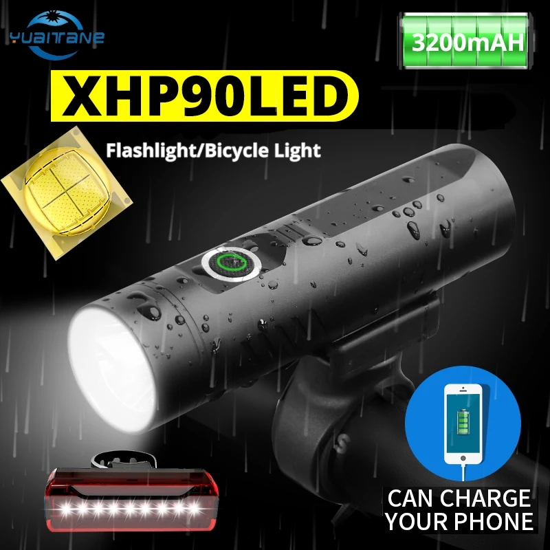 Новый XHP90 блики велосипед светильник для велосипеда P50 L2 T6 светодиодный вспышка USB