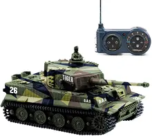 Tanque alemán Tiger Panzer 1:72, minitanque teledirigido con torreta giratoria y sonido, juguetes electrónicos de alta simulación