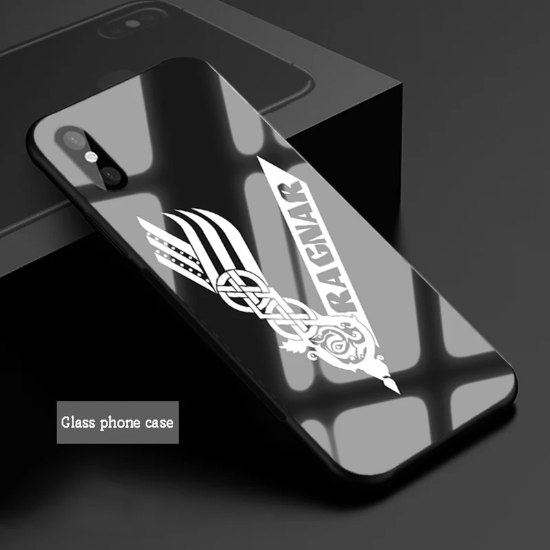 Ragnar Lothbrok Vikings закаленное стекло для телефона чехол для iPhone 6 6plus 7 7 plus 8 8plus 5 5S SE X XS XR XS Max - Цвет: B19070310-12.jpg