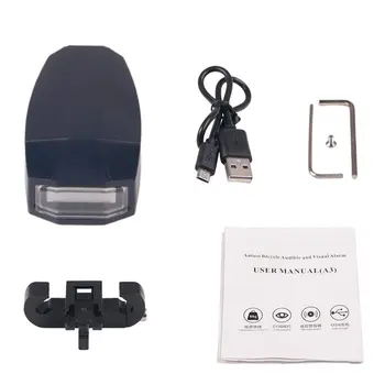 

Bike Wireless Remote Control Burglar Alarm Tail Light Usb Rechargeable Led Bicycle Taillights Cycling Safey Warn Rear Lamp