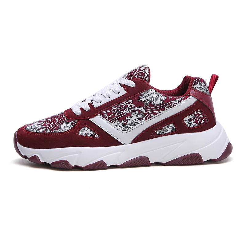 Red New Arrival Mens Sneakers Black Red Running Men Shoes Rubber Sole Walking Sneakers For Men Designer Sport Trainers Men Shoe - Цвет: Red
