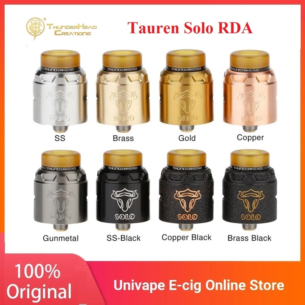 Оригинальный THC Tauren Solo RDA емкость 2 мл 24 мм с одной катушкой и 31-micro воздушными