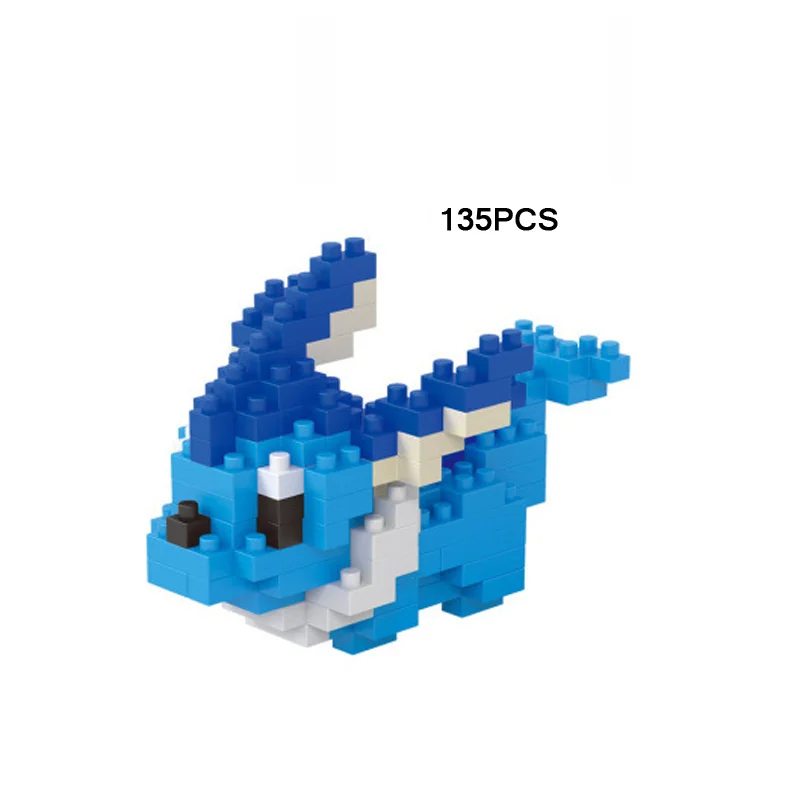 Vaporeon Горячая Аниме игра изображение тык микро алмаз построить блок Иви-флареон Vaporeon Jolteon nanobricks игрушки для детей Подарки - Цвет: Vaporeon