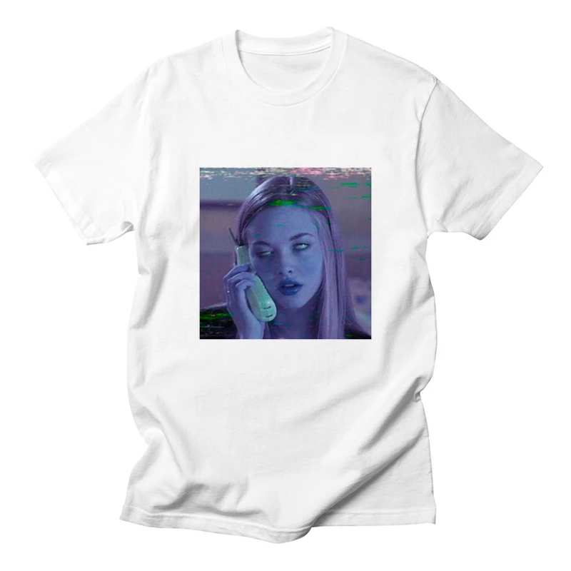 Грусть Ретро Vaporwave футболка винтажная состаренная печать мужские футболки/wo