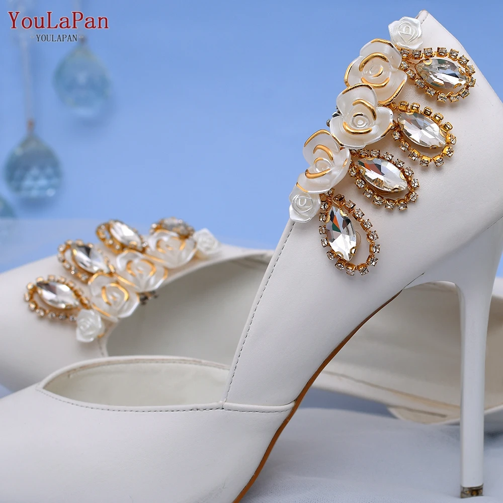 

YouLaPan X29 2pcs/lot Wedding Bridal Shoes Buckle Rhinestone Shiny Decorative Clips Charm Buckle Horse Eyes Shoes Clips Woman