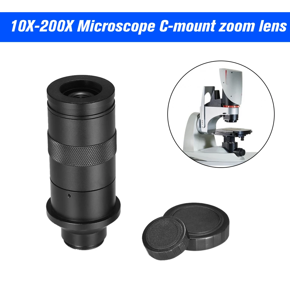 Промышленный микроскоп CCD камера с C образным креплением объектив 10X 200X