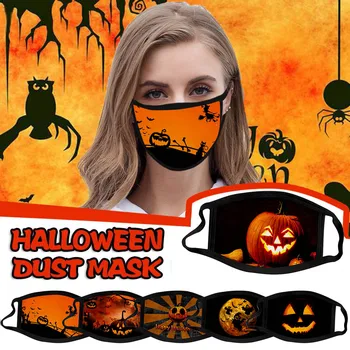 

6PCS Adult Halloween Cloth Masks Washable Protective Mouth-muffle FaceMasks Mouth Cover Reuseable Mouth Face Mask mondmaskers