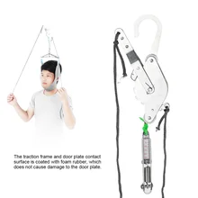 Adjustable Neck Brace Galvanized Suspension Cervical Traction Neck Correction Stretcher Pain Relief Faster Recovery Easy Carry