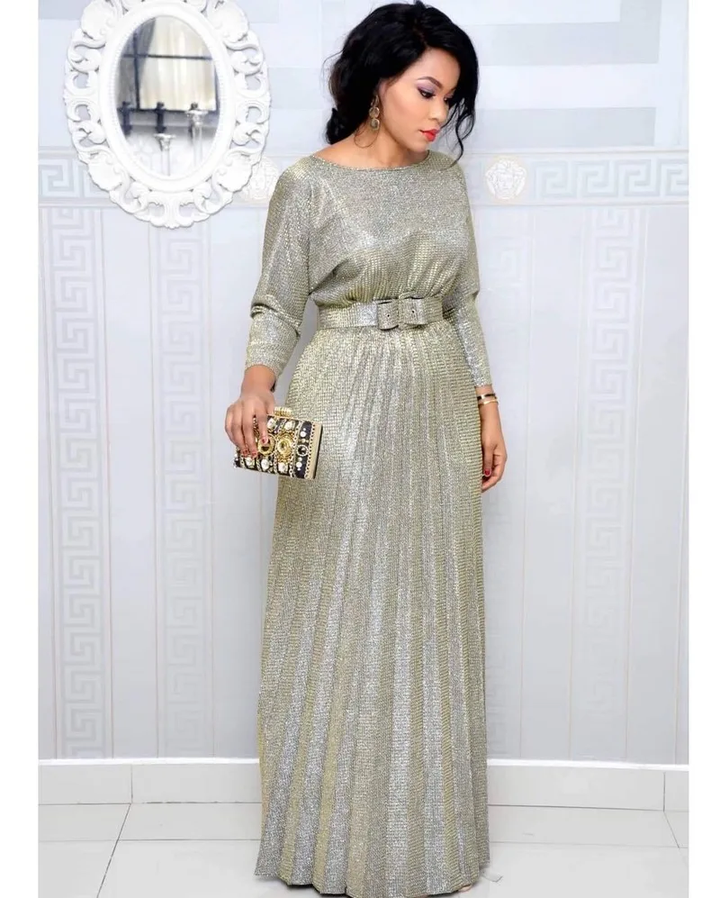 Robe De Soiree, вечернее платье с блестками, Волшебная нить, горячее тиснение, о-образный вырез, плиссированные вечерние платья, торжественное платье для женщин, элегантное