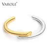 VAROLE Brand New Jewelry Simple Lines Design Bracelet Gold Color Bangle Bracelets For Women Cuff Bracelets Manchette Bangles ► Photo 1/6