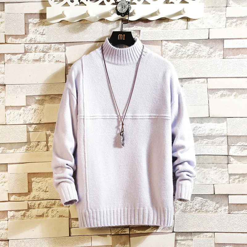 New Autumn Winter Turtleneck Sweater Men Pullovers Men Casual Long Sleeve Sweaters Korean Jumpers Sweater Man Keep Warm Pull Men