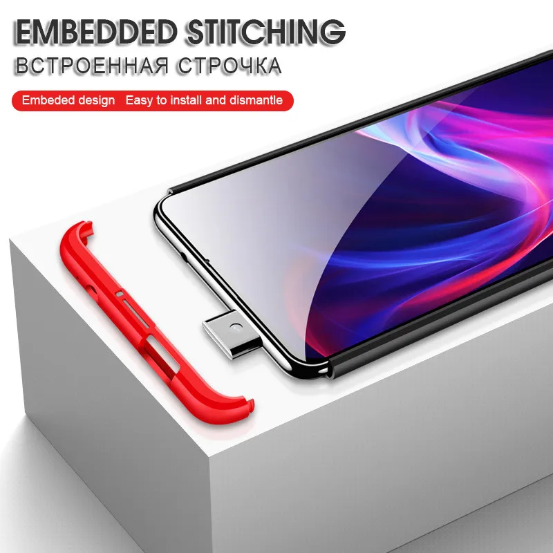 3 в 1 360 чехол для телефона Xiaomi mi 9 9se 9t pro 8 lite mi A2 A3 lite A1 mi Play жесткий пластиковый чехол+ чехол из закаленного стекла чехлы чехол на для Сяоми ксиоми ми 9 9se 9t про 8 Лайт a2 a3 Лайт a1 ми play