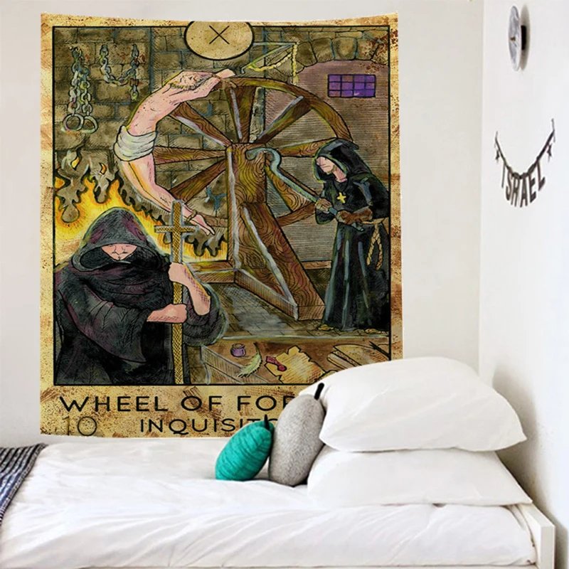 Монстр Таро гобелен украшения для гостиной Мандала Tapisserie Murale настенное искусство пляжное одеяло коврик для пикника и йоги
