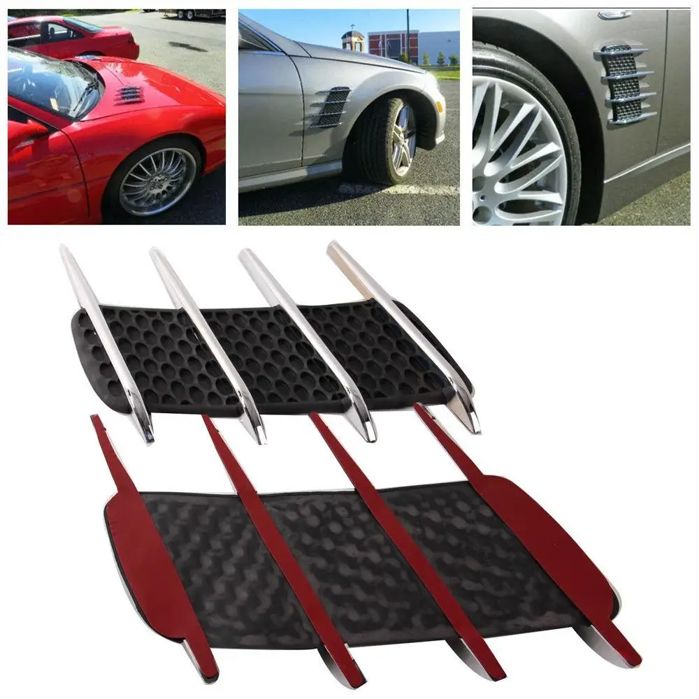 

2pcs x Simulation vents decorative shark gills outlet shark gills side vents modification decorations