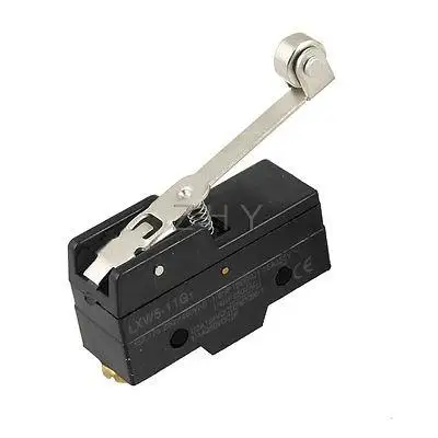 

Black Long Hinge Roller 3 Screw Terminal Lever AC DC Limit Switch LXW5-11G1