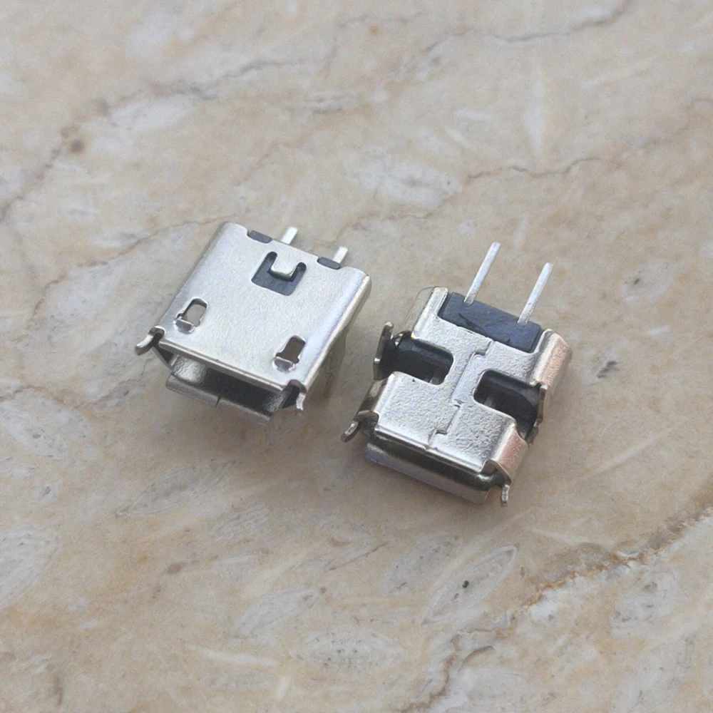 Conector Micro Usb tipo hembra teléfono móvil, Conector Usb de 2 pines, enchufe de carga, 100 Uds.|Conectores| - AliExpress