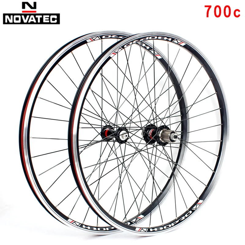 Novatec Road bikes wheelset 700c A141SB F062SB Aluminum alloy wheels V brake 4 bearing 7-11speed 32H bicycle Wheels