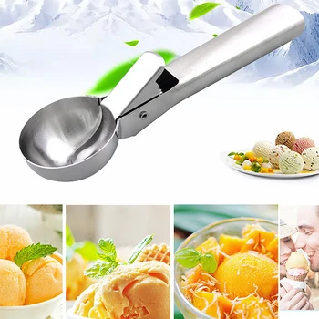 

High Quality Stainless Steel Ice Cream Scoop Metal Scoop Melon Fruit Baller Ice Ball Coffee Ice Scooper Cream Kitchen Tools
