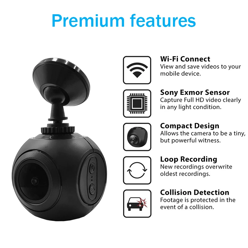 WiFi автомобильный видеорегистратор FHD1080P с ночным видением, Автомобильный видеорегистратор с 32 Гб sd-картой, sony IMX323 WiFi автомобильная видеокамера