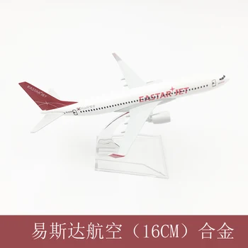 

16CM Easy-star Aviation Boeing 737 Aircraft Model Simulation Passenger Aircraft Eastar-jet Airlines B737 Alloy Static Decoration