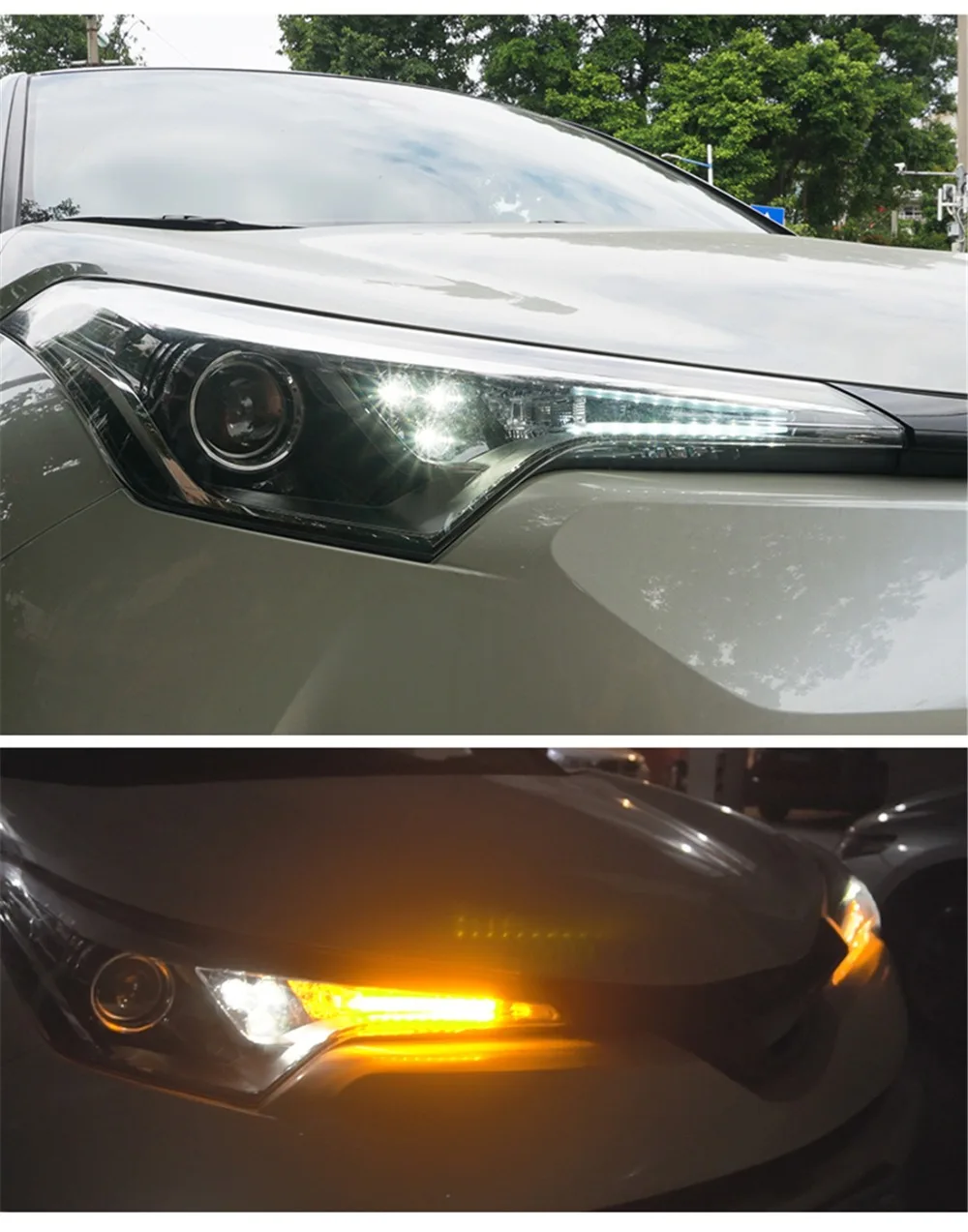 Поворотный мигающий сигнал желтый светодиодный DRL светильник для Toyota C-HR автомобильный дневной ходовой DRL светильник для CHR аксессуары