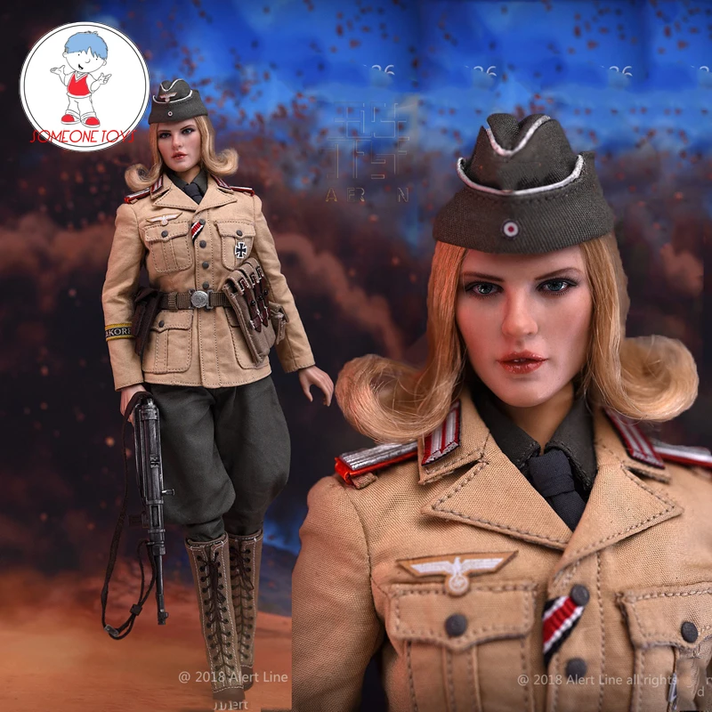 

1/6 Scale Female Military Solider Action Figure AL100026 North African German Officer Figure Model Collections