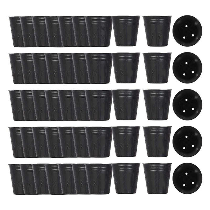 

500Pcs Nursery Pot Plastic Plant Propagation Container Grow Bag Garden Supplies 8cmX8cm Retail