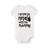 I Listen to Metal with My Mommy and Daddy Baby Bodysuits Cotton Soft Baby Body Suit Short Sleeve Jumpsuit Baby Boy Girl Outfits 2