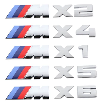 

1pcs X1 X2 X4 X5 X6 badge sticker car rear box labeling For BMW M 1 3 4 5 6 7 E Z X M3 M5 M6 E39 E46 E30 E28 E91 E92 Car styling