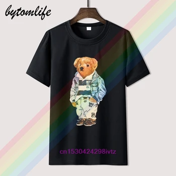 

2020 New Retro Polos Limited Bear Edition Lauren Casual Black T Shirt Clothes Cotton Tees Amazing Short Sleeve Unique Men Tops