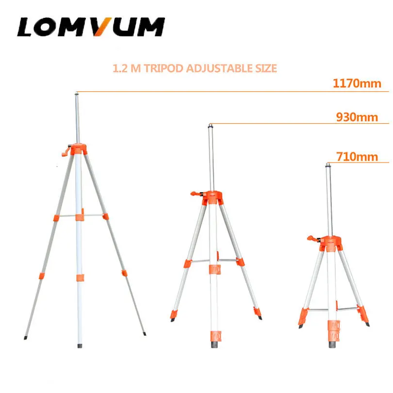 LOMVUM штатив для лазерного уровня Регулируемая длина 1,5 м 1,2 м профессиональный лазерный уровень Стенд тонкий сплав Лазерный уровень с держателем